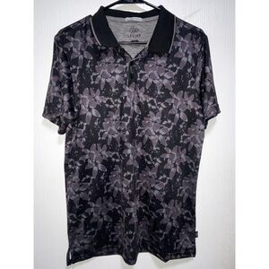 Men's LEG3ND Golf Polo Shirt Extreme Stretch Blue Floral Size Medium‎